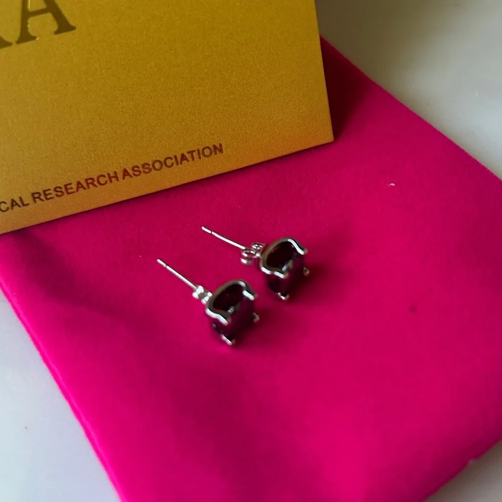 2.0 CT Moissanite Diamond Black Stud Earrings‎